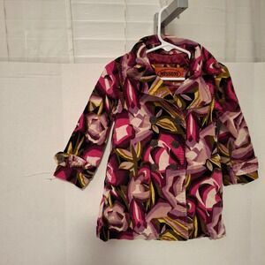 Missoni for Target Toddler Girls Floral Trench Coat Purple Pink 18-24M VN1068795